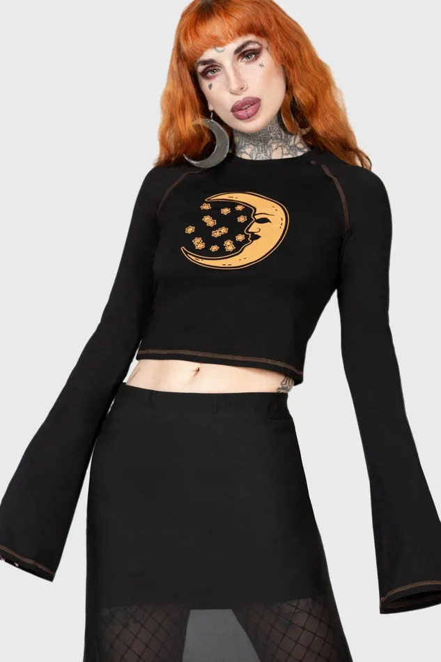 Killstar Long Sleeves Women Rising Night Top