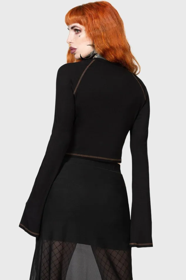 Killstar Long Sleeves Women Rising Night Top