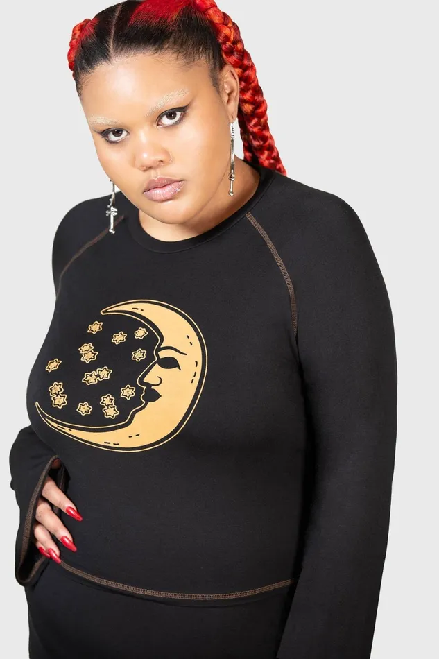 Killstar Long Sleeves Women Rising Night Top