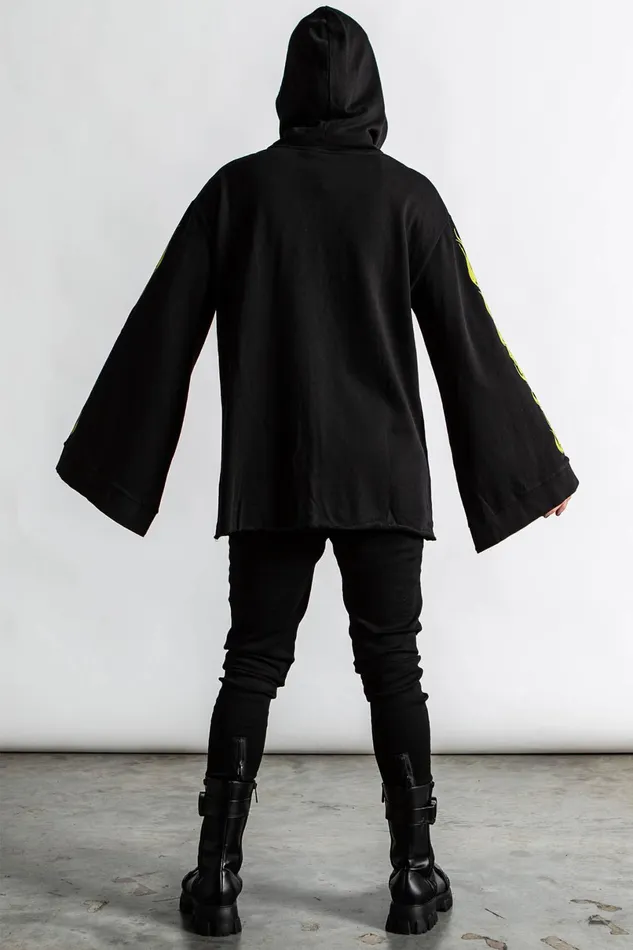 Killstar Long Sleeves Women Shine Bright Oversized Hood Top