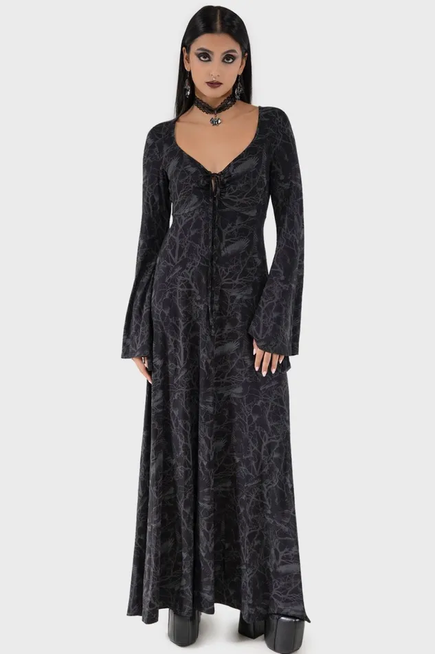 Killstar Maxi Women Raven Shade Dress