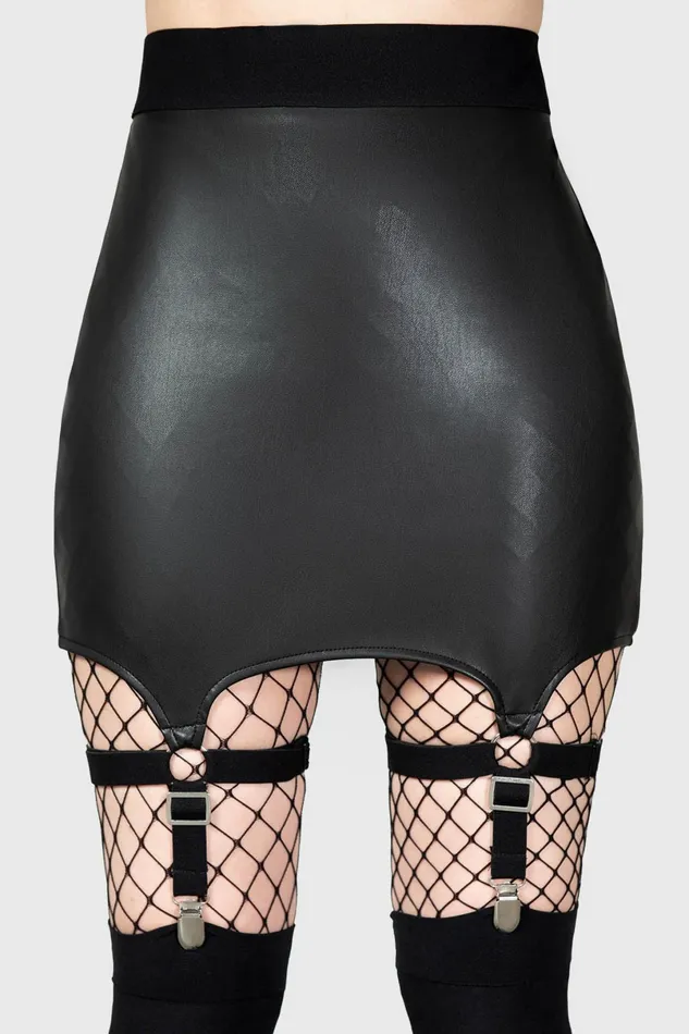 Killstar Mini Skirts Women Cassandra PU Mini Skirt B