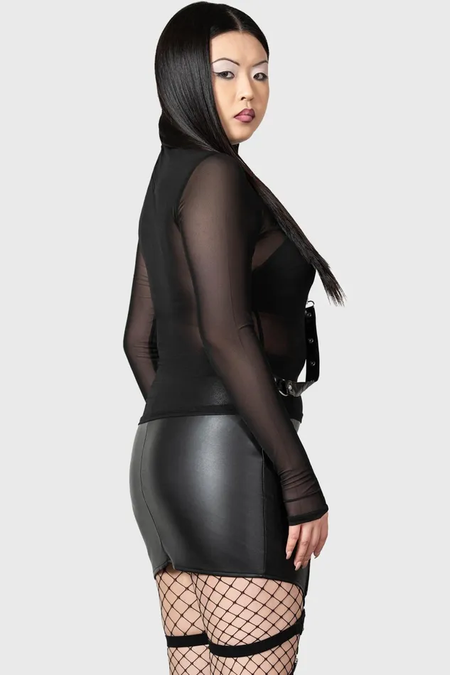 Killstar Mini Skirts Women Cassandra PU Mini Skirt B