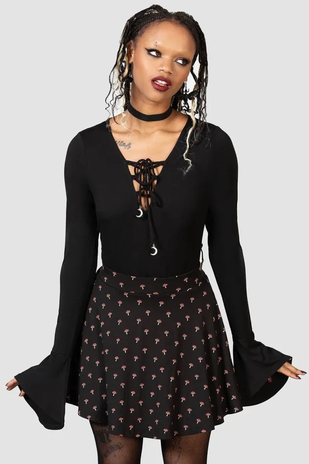 Killstar Mini Skirts Women Mycelia Skater Skirt
