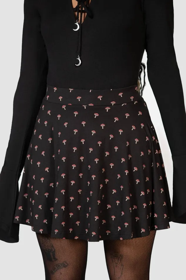 Killstar Mini Skirts Women Mycelia Skater Skirt
