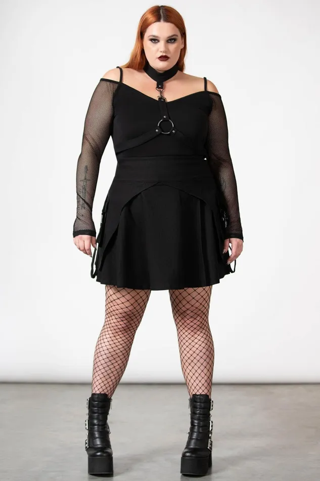 Killstar Mini Skirts Women Vanya Pleated Mini Skirt