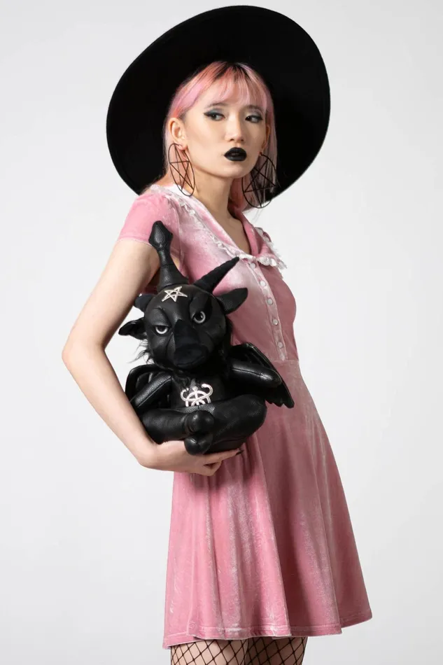 Killstar Party Women Every Mourning Collar Dress PASTEL PINK