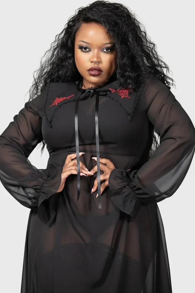 Killstar Shirt Women Miss Thumberlina Maxi Dress