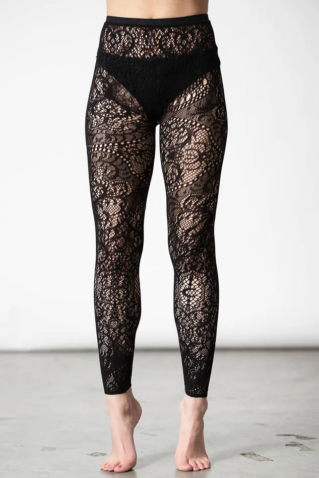Killstar Socks and Tights Women Empyrean Lace Leggings
