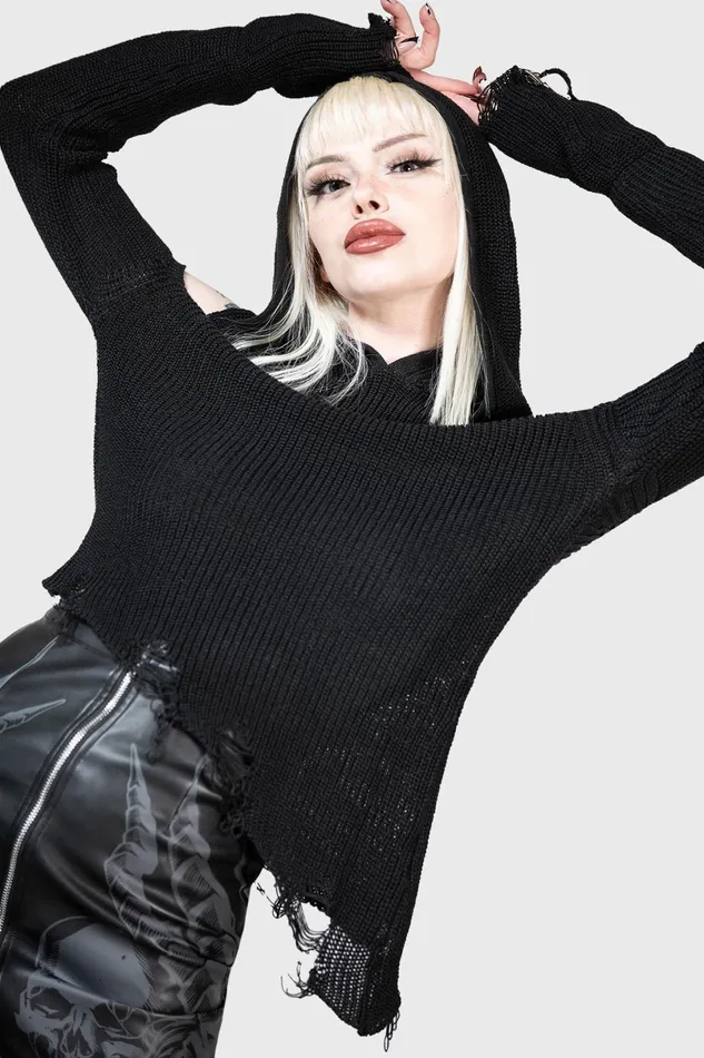 Killstar Sweaters Women Crowned Misery Sweater