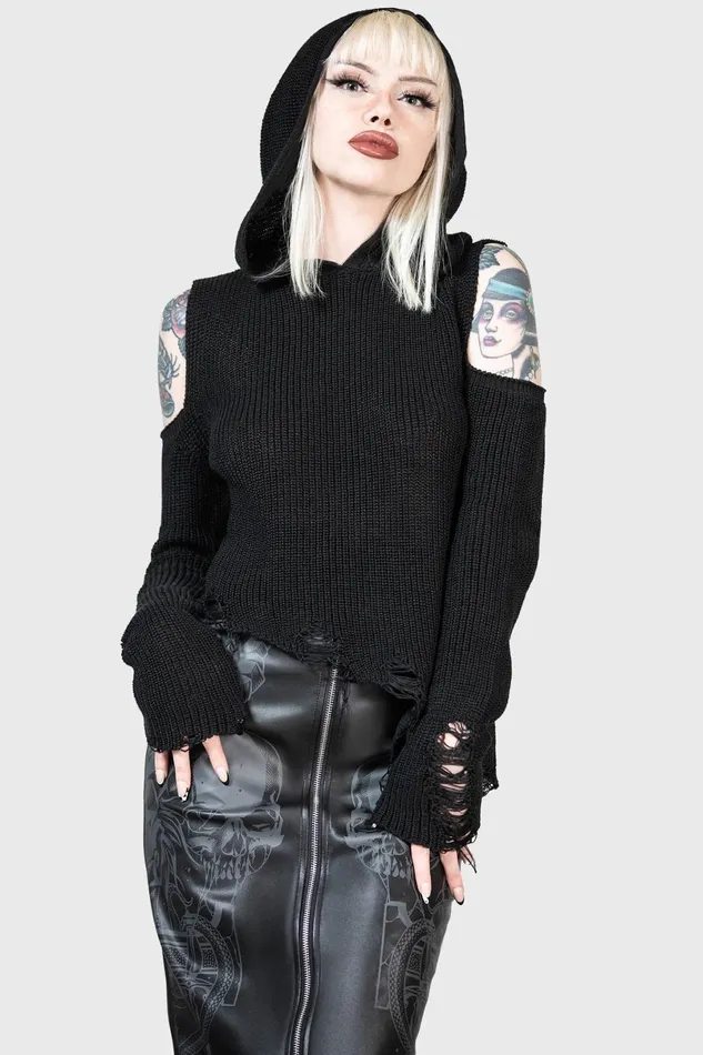 Killstar Sweaters Women Crowned Misery Sweater