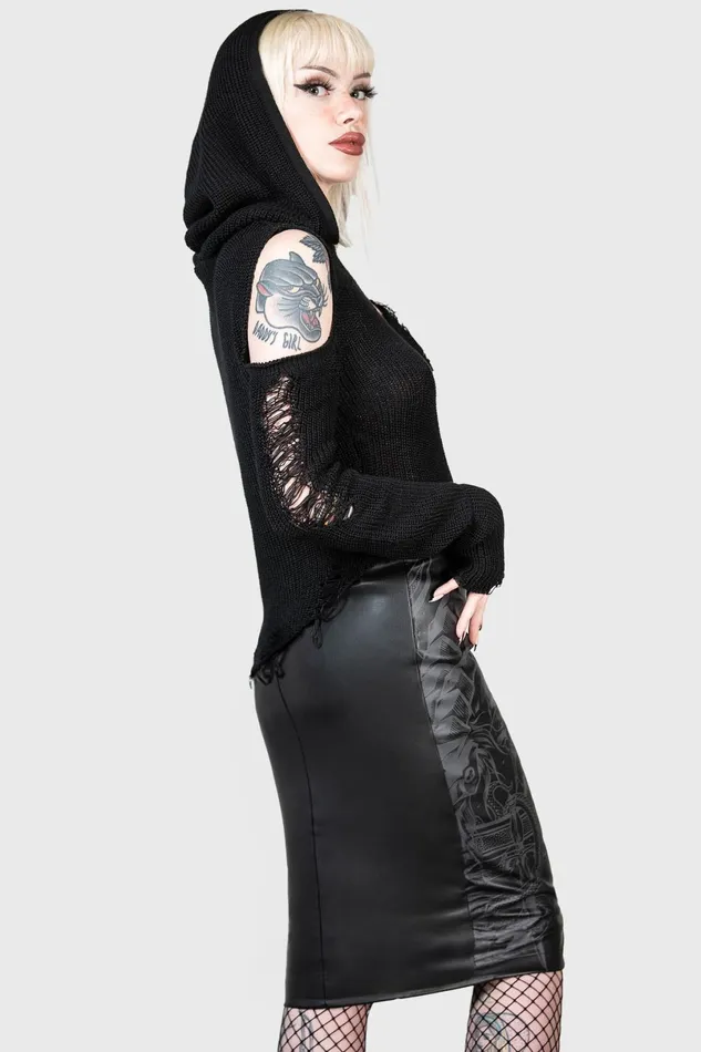 Killstar Sweaters Women Crowned Misery Sweater