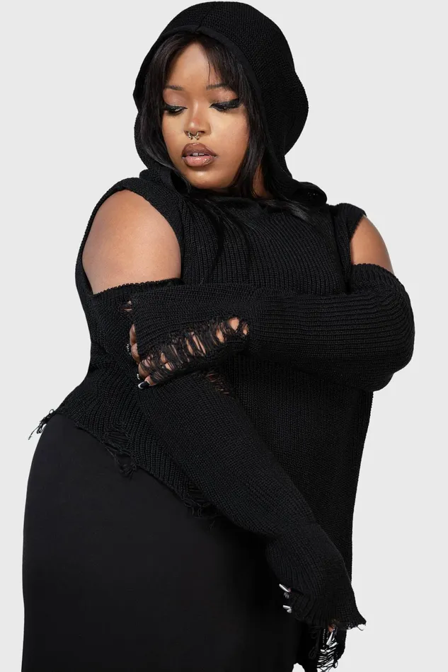 Killstar Sweaters Women Crowned Misery Sweater