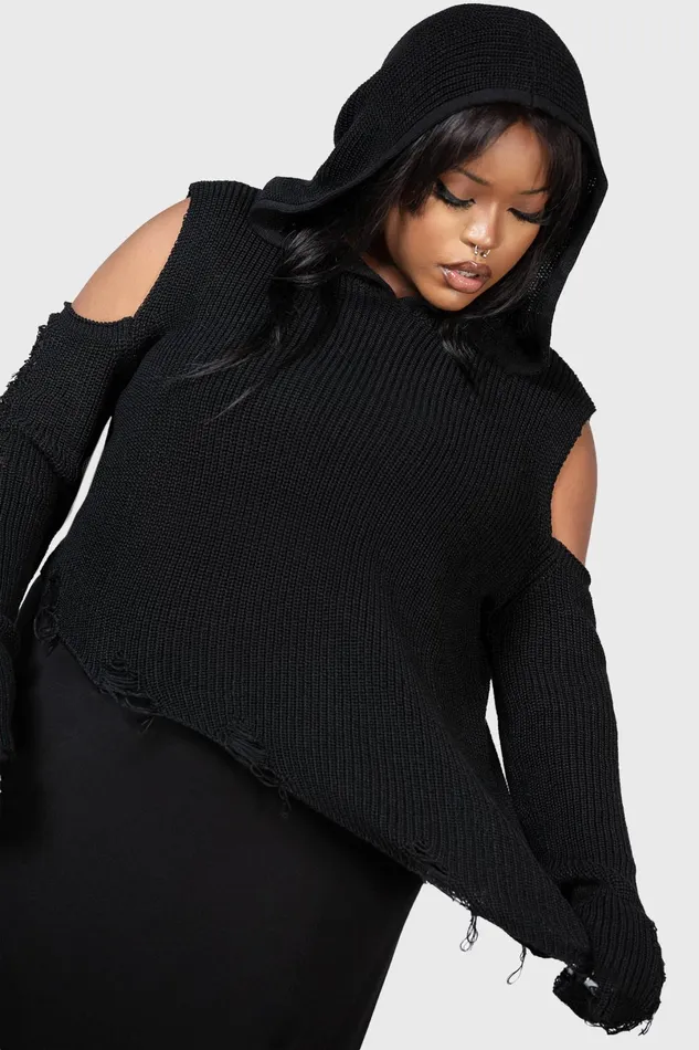 Killstar Sweaters Women Crowned Misery Sweater