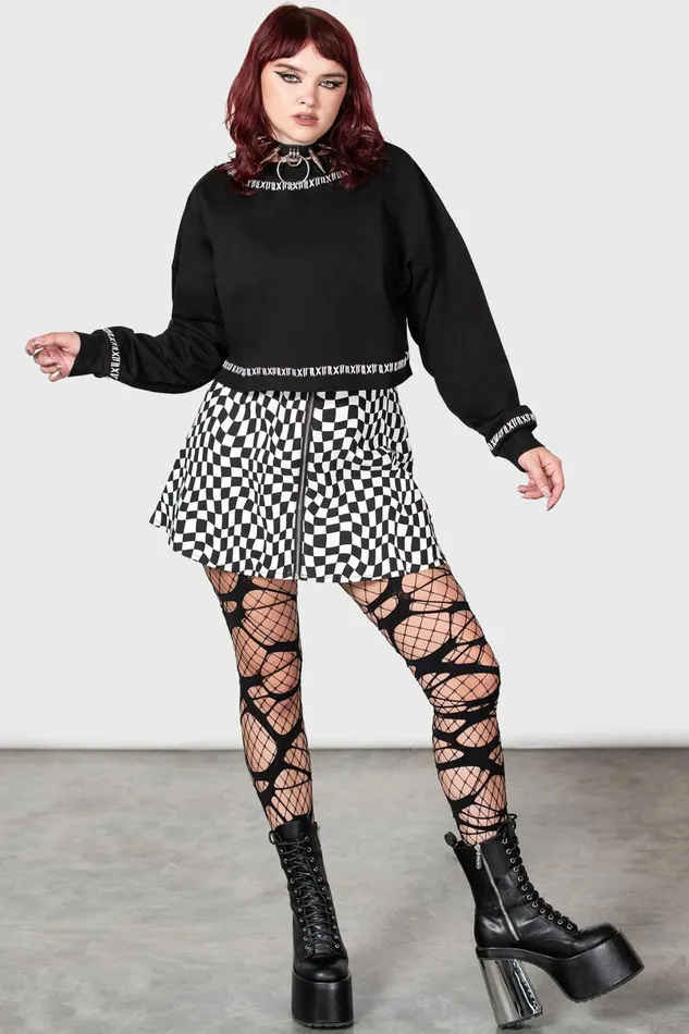 Killstar Sweaters Women Fright N Terror Crop Sweater