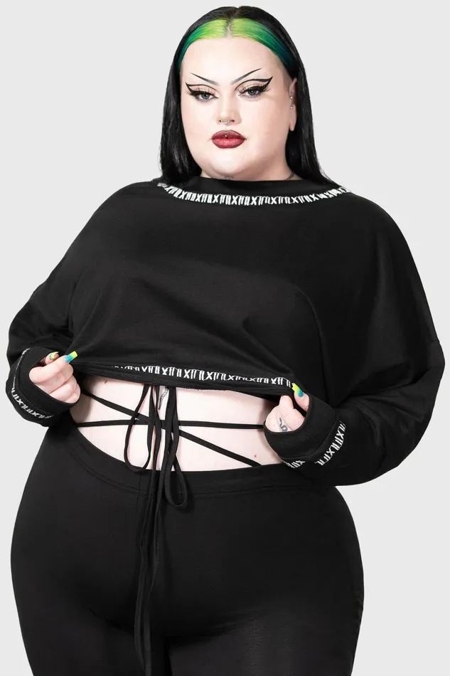 Killstar Sweaters Women Fright N Terror Crop Sweater