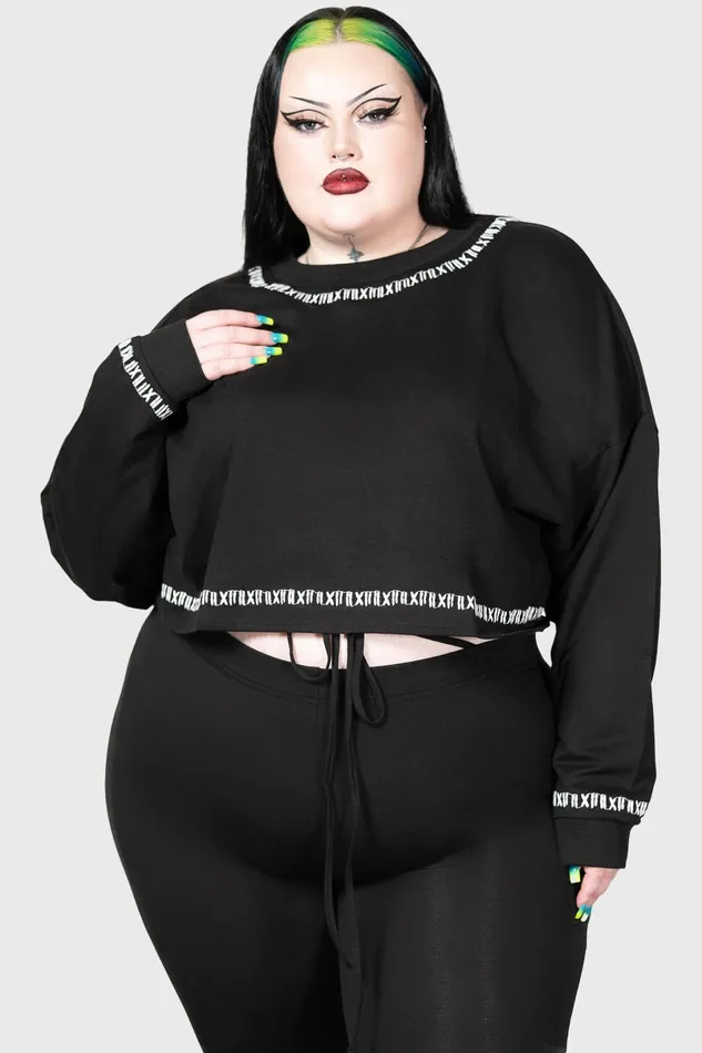 Killstar Sweaters Women Fright N Terror Crop Sweater