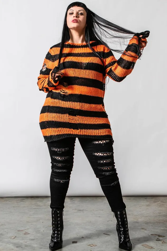 Killstar Sweaters Women Pumpkin Knit Sweater