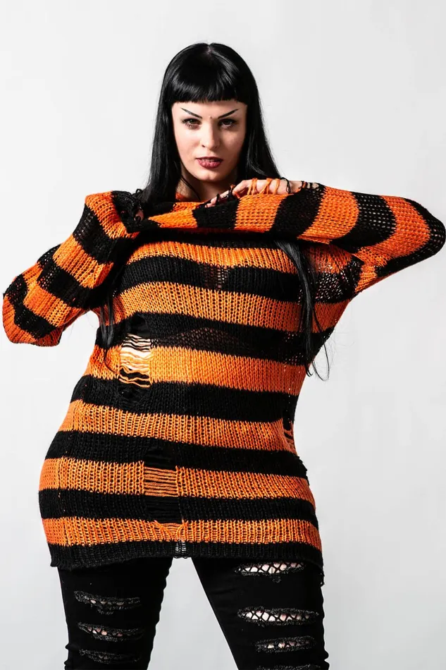 Killstar Sweaters Women Pumpkin Knit Sweater