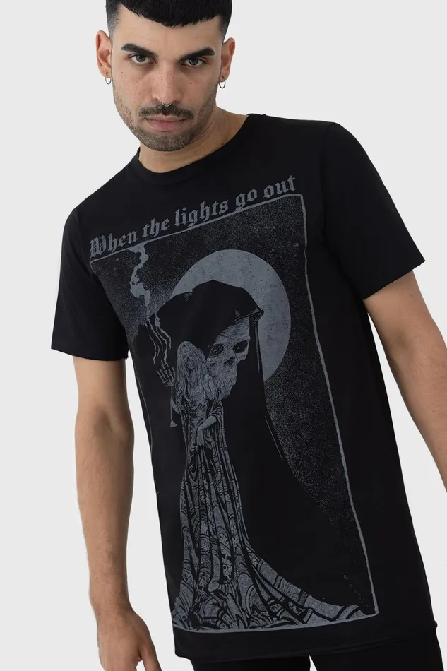 Killstar TShirts and Vests Men Lights Out TShirt