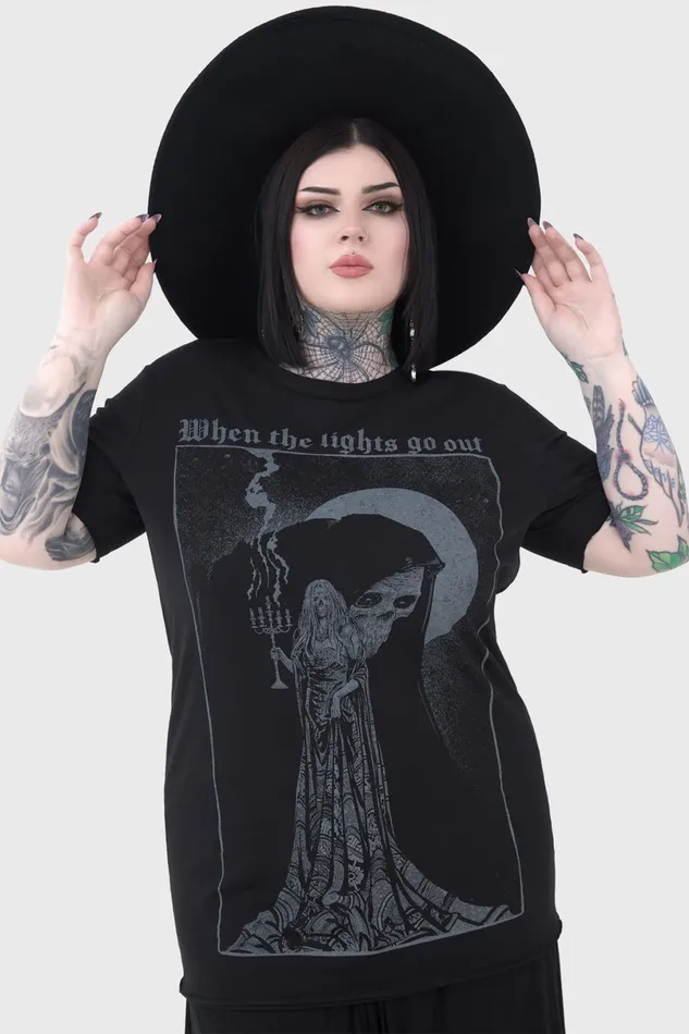 Killstar TShirts and Vests Men Lights Out TShirt