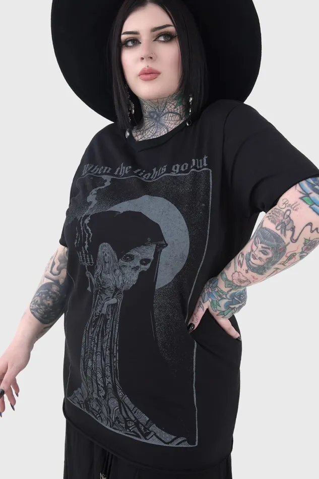 Killstar TShirts and Vests Men Lights Out TShirt