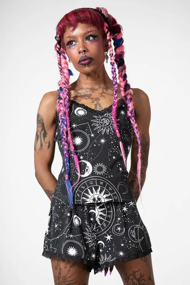 Killstar TShirts and Vests Women Cosmos Lace Cami