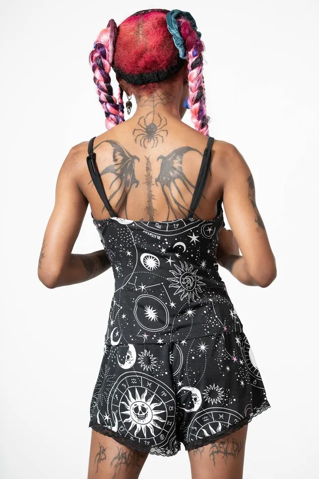 Killstar TShirts and Vests Women Cosmos Lace Cami