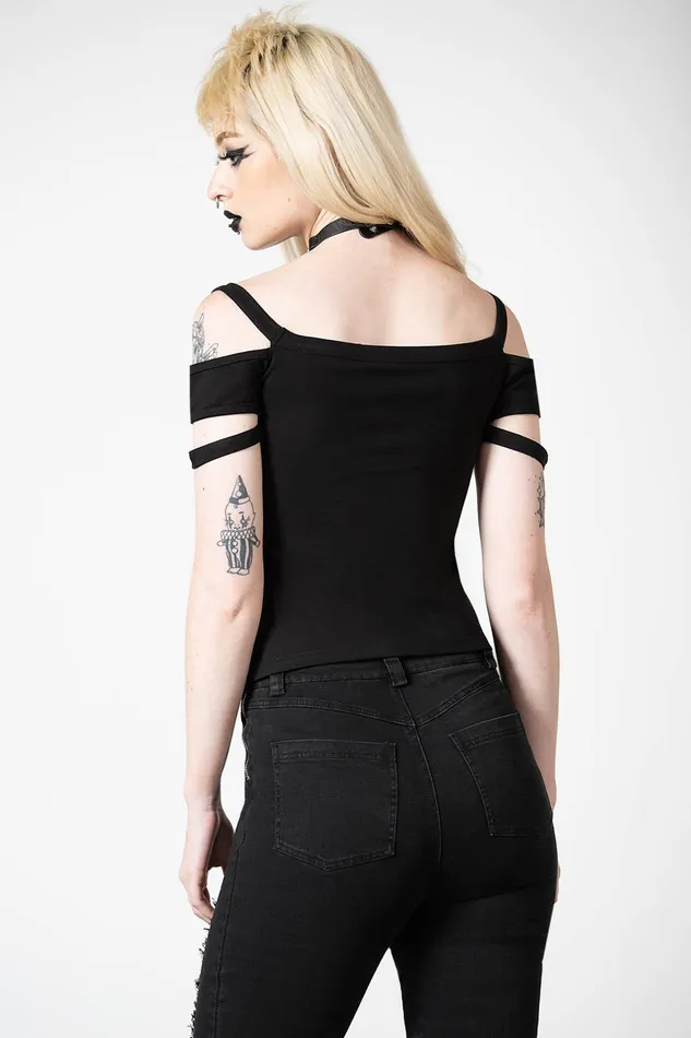 Killstar TShirts and Vests Women Huntly Bardot Top