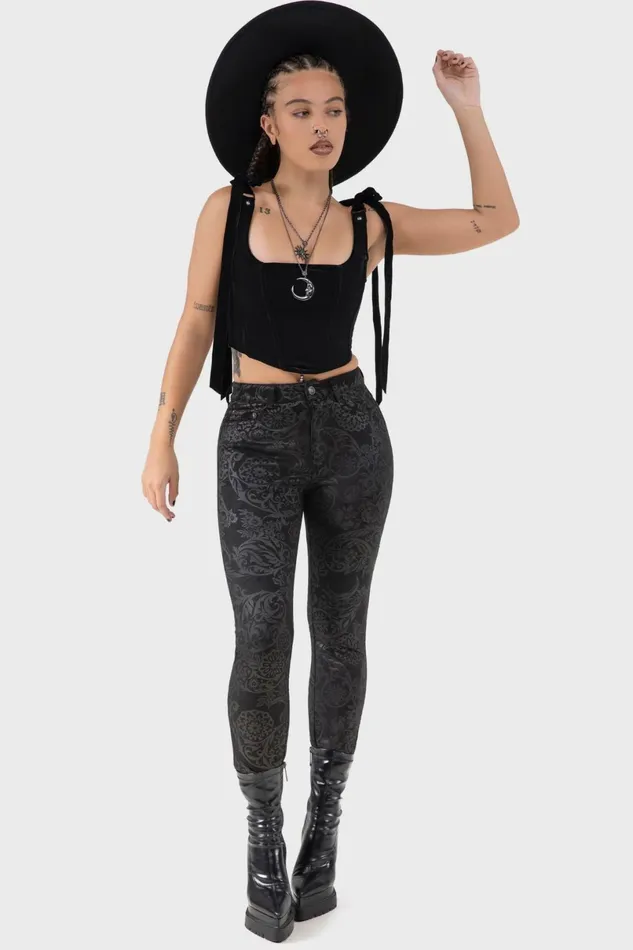 Killstar Trousers and Jeans Women Nora Trousers BLACK LILY