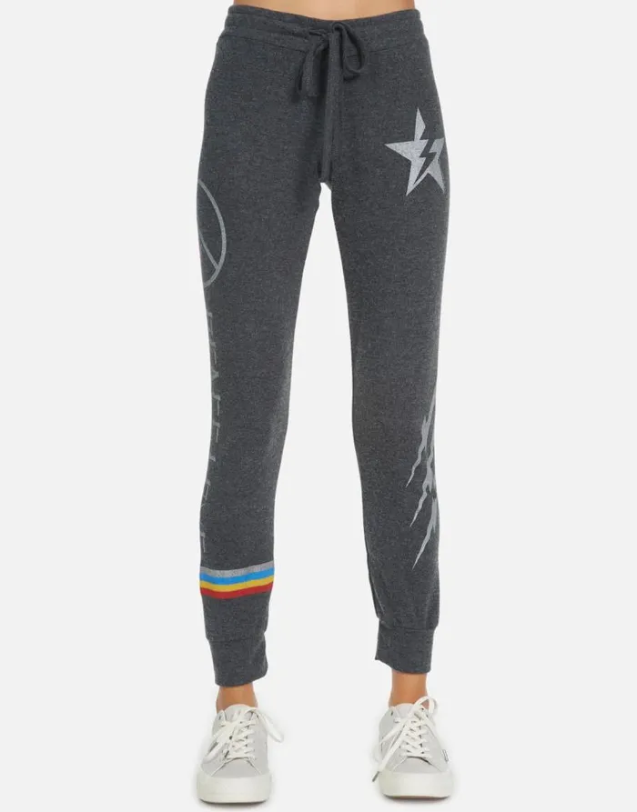 Kizzy Electric Elephant Elements Heather Black Women Lauren Moshi Long Sweatpants