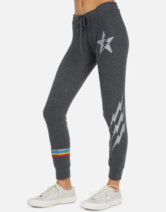 Kizzy Electric Elephant Elements Heather Black Women Lauren Moshi Long Sweatpants