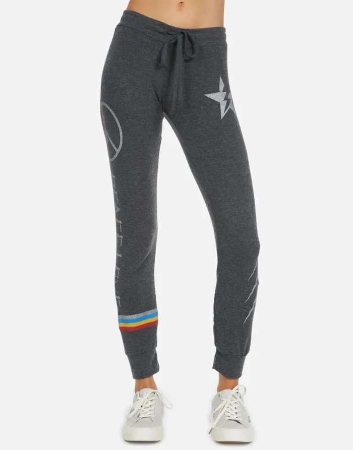 Kizzy Electric Elephant Elements Heather Black Women Lauren Moshi Long Sweatpants