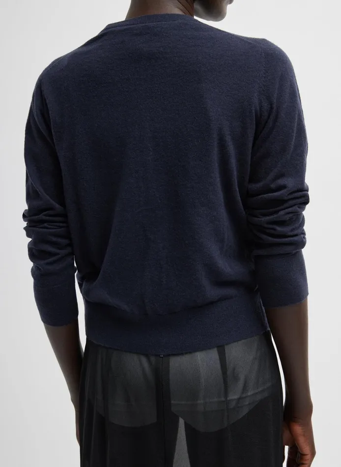 Knitwear and Sweatshirts Women Tibi Skinlike Mercerized Wool Shrunken Cardigan