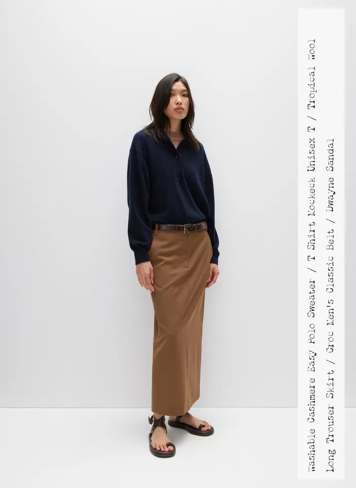 Knitwear and Sweatshirts Women Tibi Washable Cashmere Easy Polo Sweater