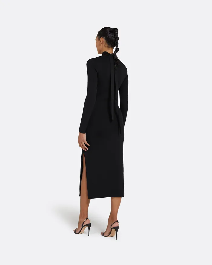 Knitwear Paricia Black Knit Midi Dress Black Safiyaa Women
