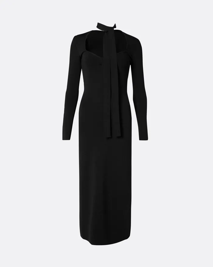 Knitwear Paricia Black Knit Midi Dress Black Safiyaa Women