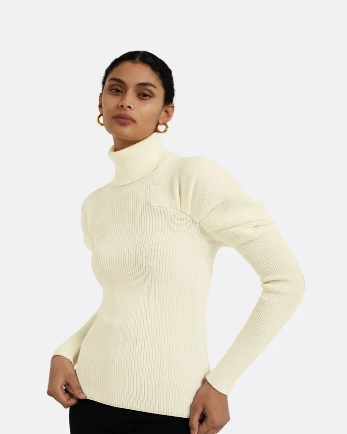 Knitwear Safiyaa Women Karine Ivory Knit Top Ivory