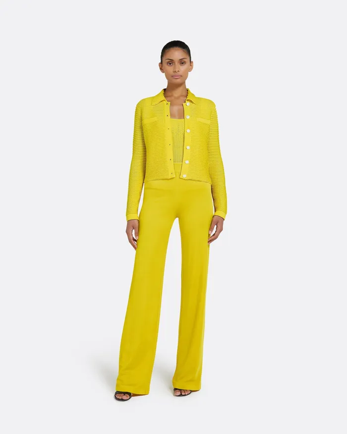Knitwear Women Safiyaa Artemis Canary Crochet Jacket Canary