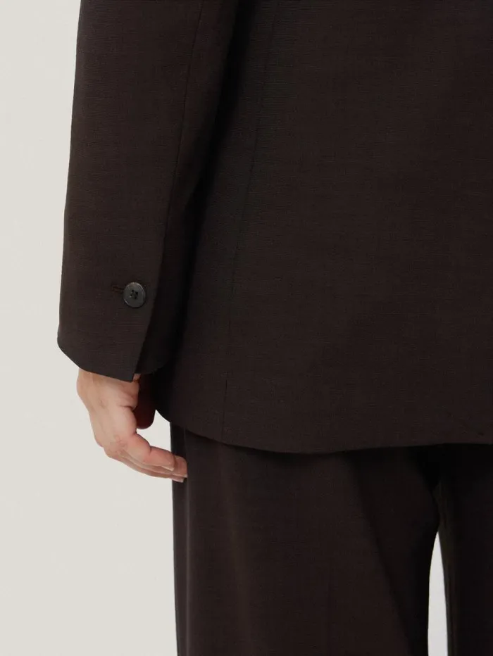 Knox Crosshatch Blazer Brown Women Jigsaw Suits and Tailoring