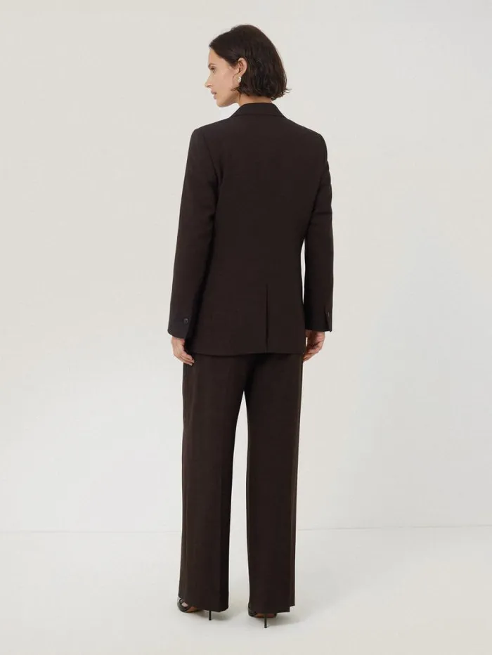 Knox Crosshatch Blazer Brown Women Jigsaw Suits and Tailoring