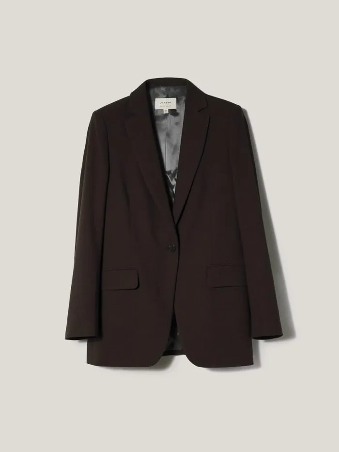 Knox Crosshatch Blazer Brown Women Jigsaw Suits and Tailoring
