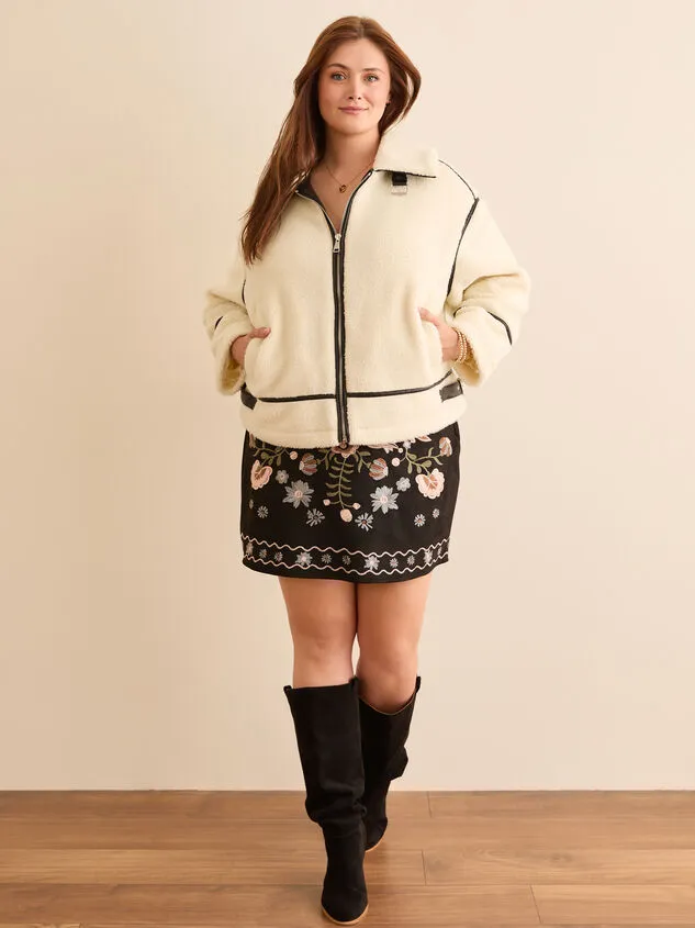 Kolbie Winter Sherpa Jacket Ivoryblack Women Altar039d State Jackets Kolbie Winter Sherpa Jacket Ivoryblack Women Altar039d State Jackets