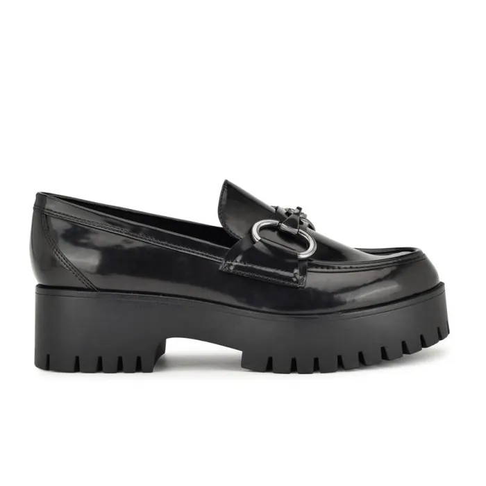 Kpacie Casual Moc Loafers Black Women Nine West Flats