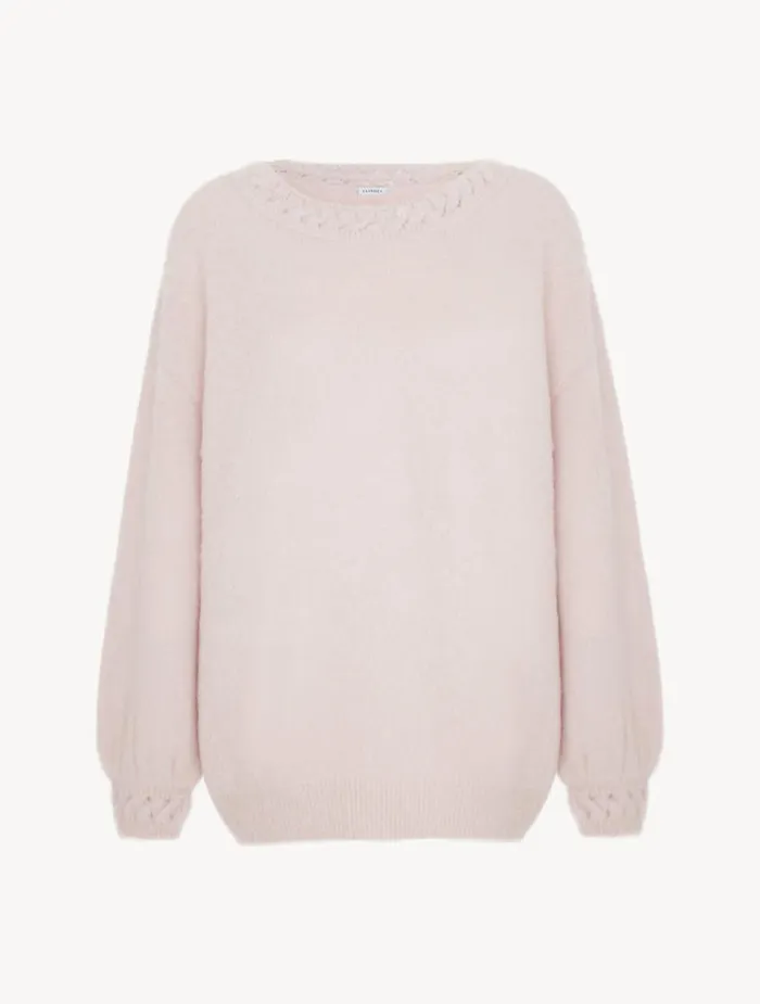 La Perla Alpaca Blend Sweater In Powder Pink Women Loungewear