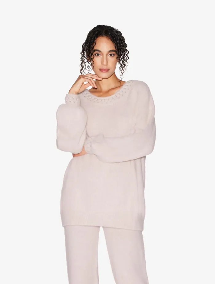 La Perla Alpaca Blend Sweater In Powder Pink Women Loungewear