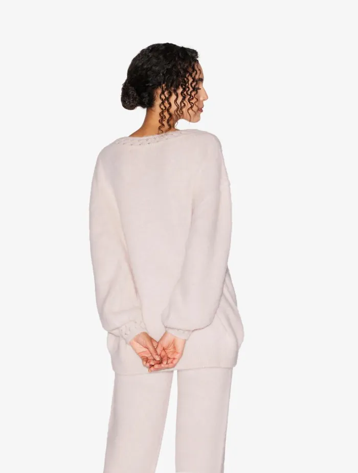 La Perla Alpaca Blend Sweater In Powder Pink Women Loungewear