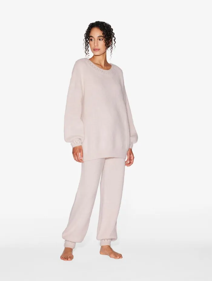 La Perla Alpaca Blend Sweater In Powder Pink Women Loungewear