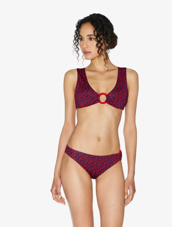 La Perla Bralette Bikini Top In Red And Blue Women Bikinis
