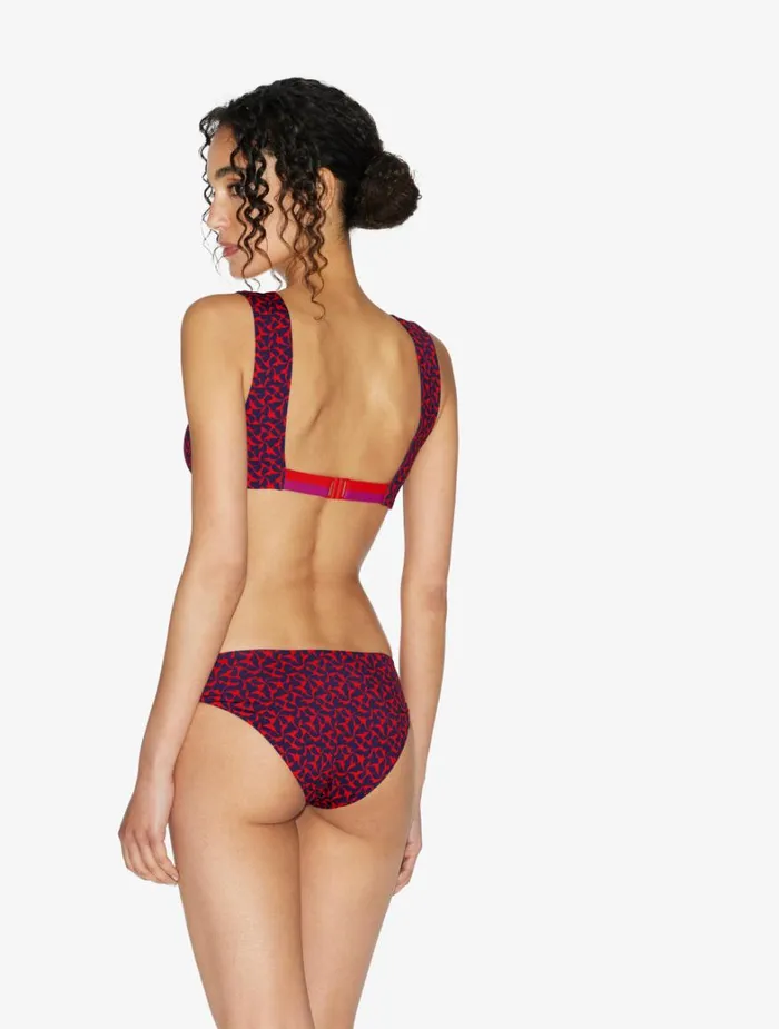La Perla Bralette Bikini Top In Red And Blue Women Bikinis